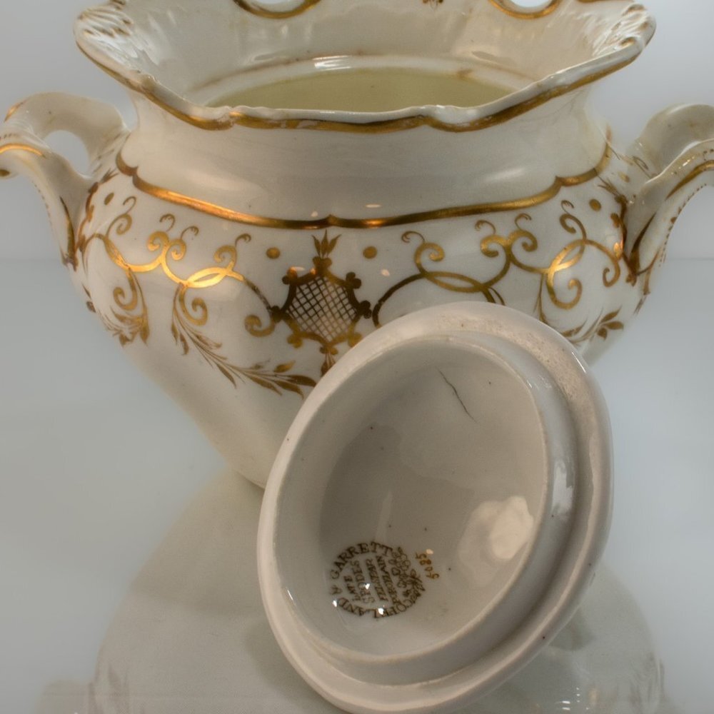 ANTIQUE Copeland and Garrett Late Spode Felspar Porcelain Set | Rococo Style - Picture 5 of 12